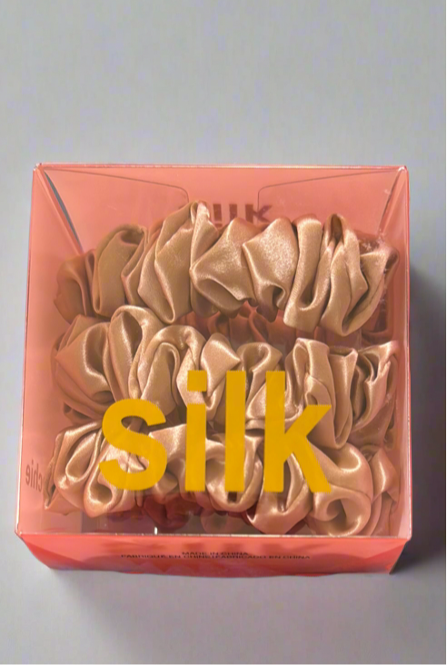Luxury 100% 3pc Silk Hair Elastics Scrunchy